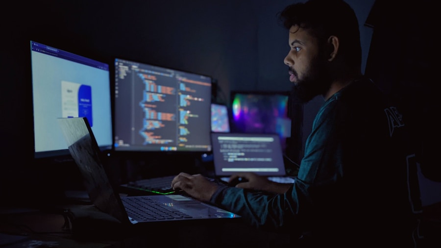 AI researcher developer workspace