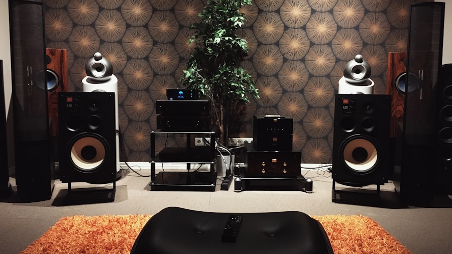 compact subwoofer home audio setup