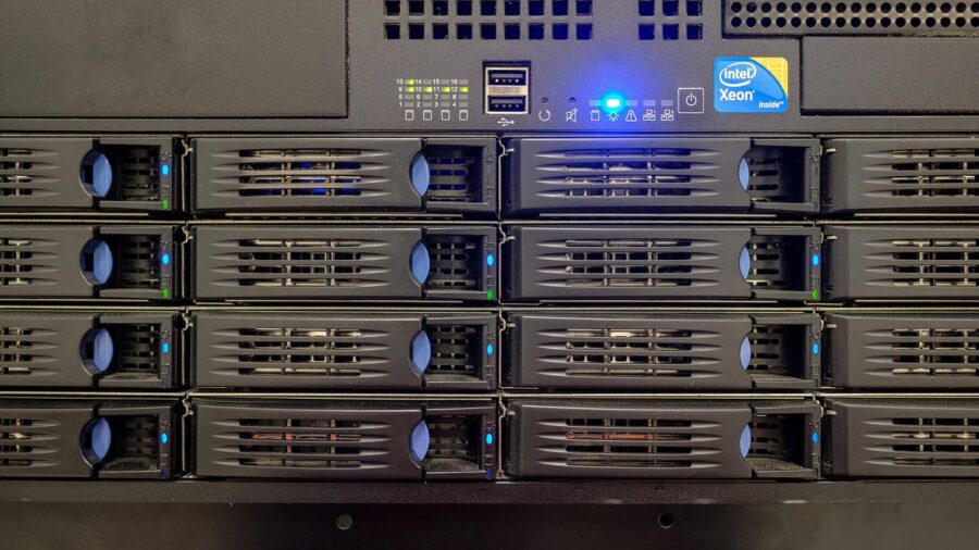 data scientist working with servers hardware