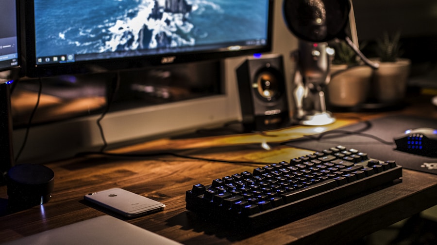 desktop computer workstation setup