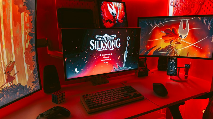 gamer workspace ambient lighting