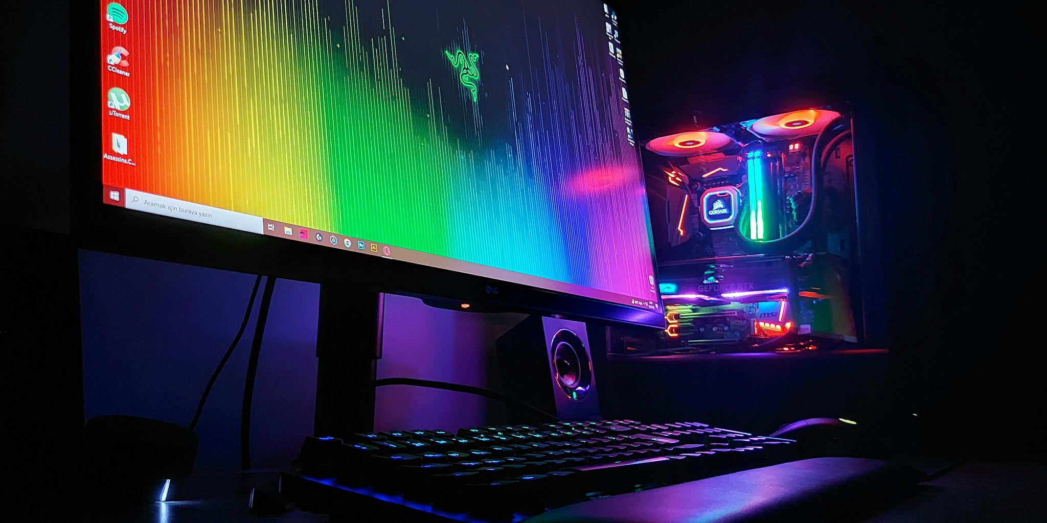 gaming pc setup high performance