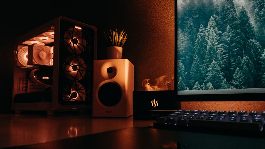 hands building computer tower