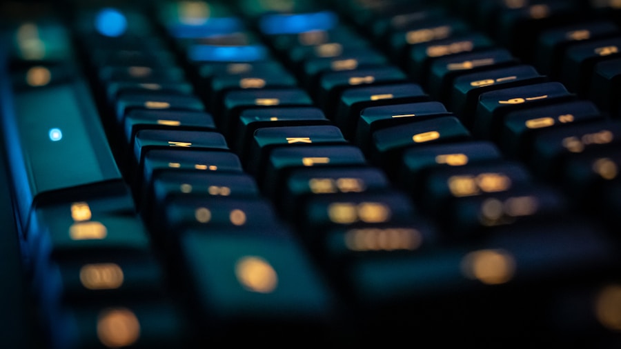 RGB gaming keyboard backlit